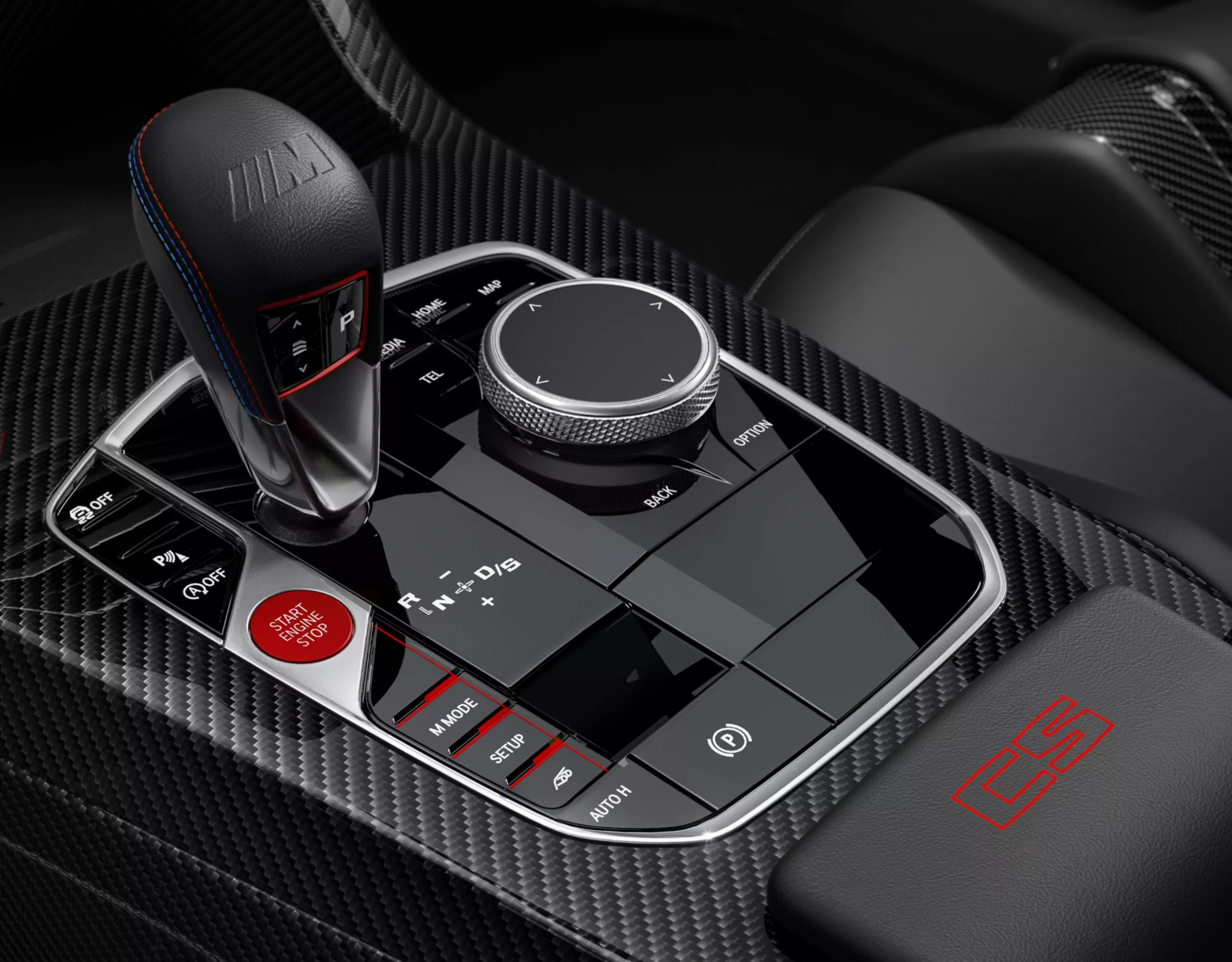 Consola central reforzada con fibra de carbono BMW M2 CS