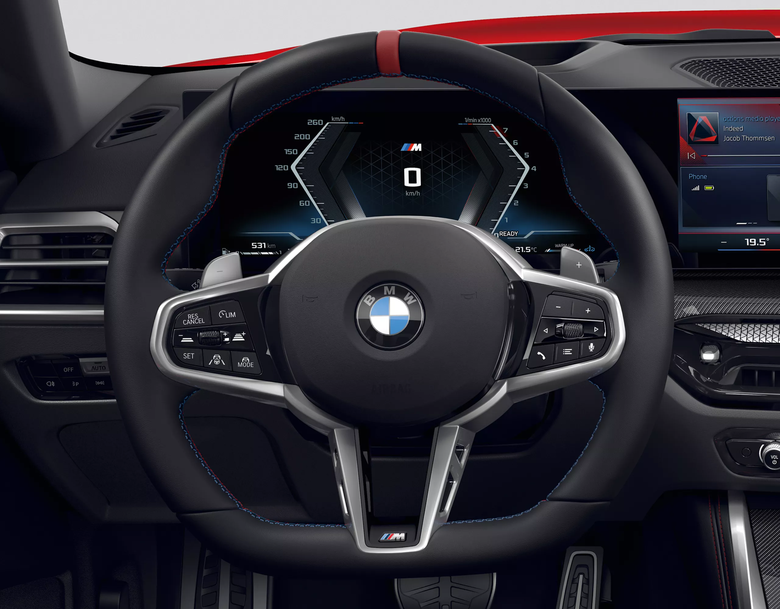 BMW M240i xDrive Coupé M leather steering wheel