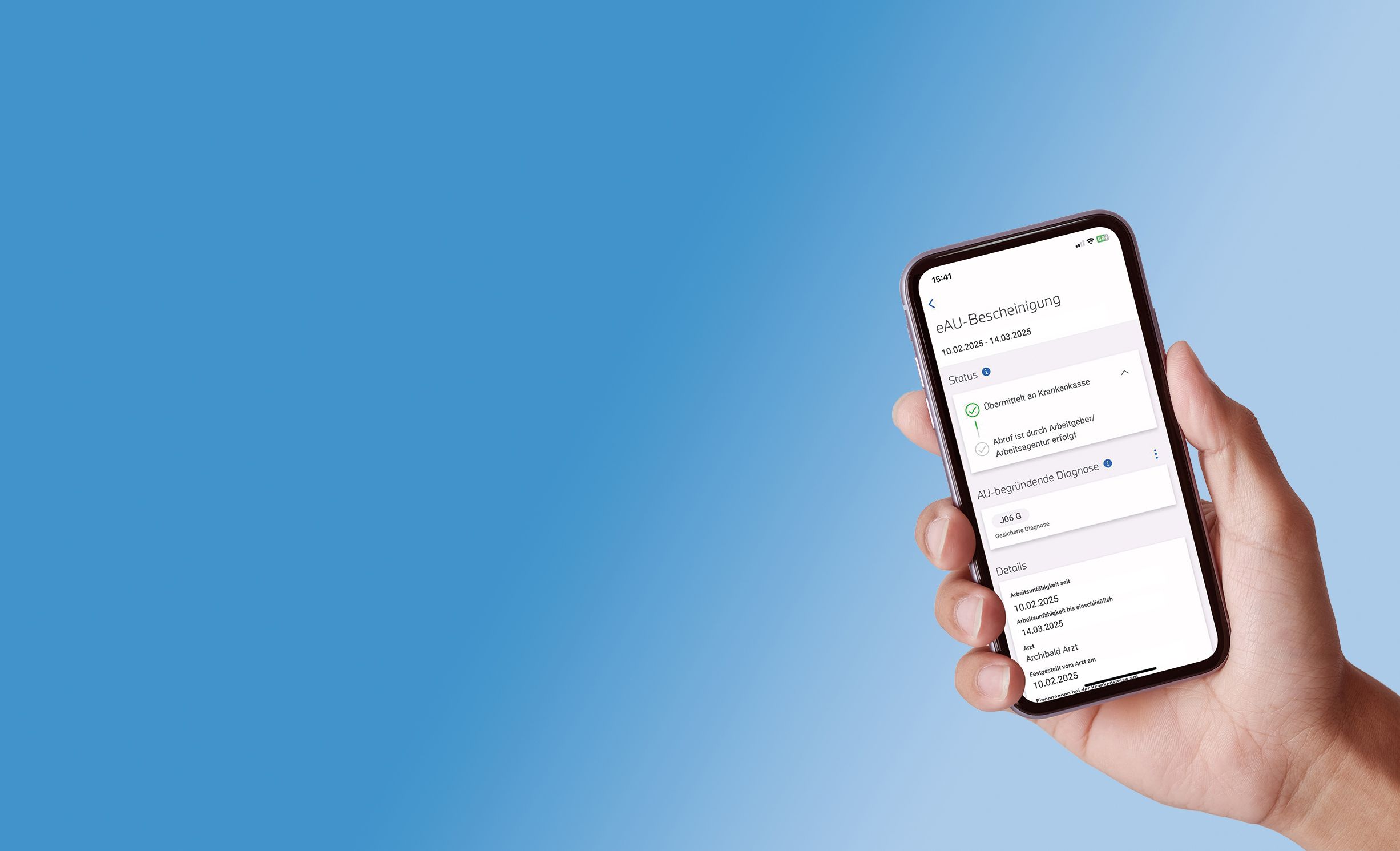 Krankmeldung am Handy