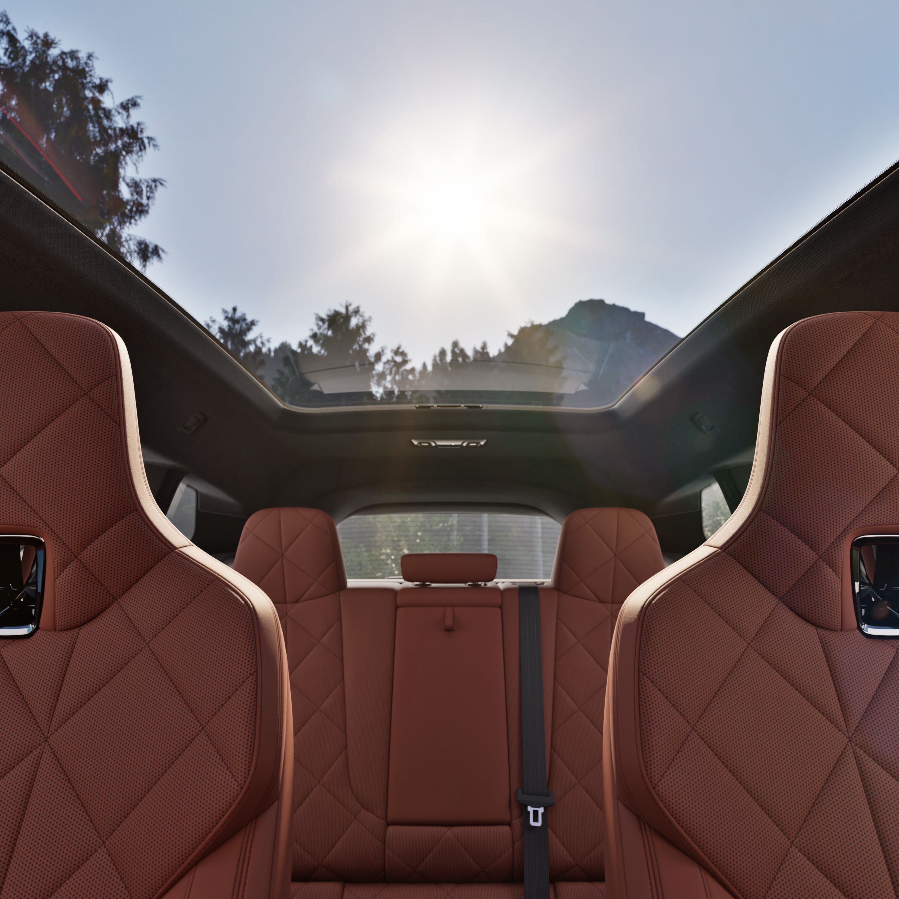 BMW iX Sky Lounge panoramic glass sunroof