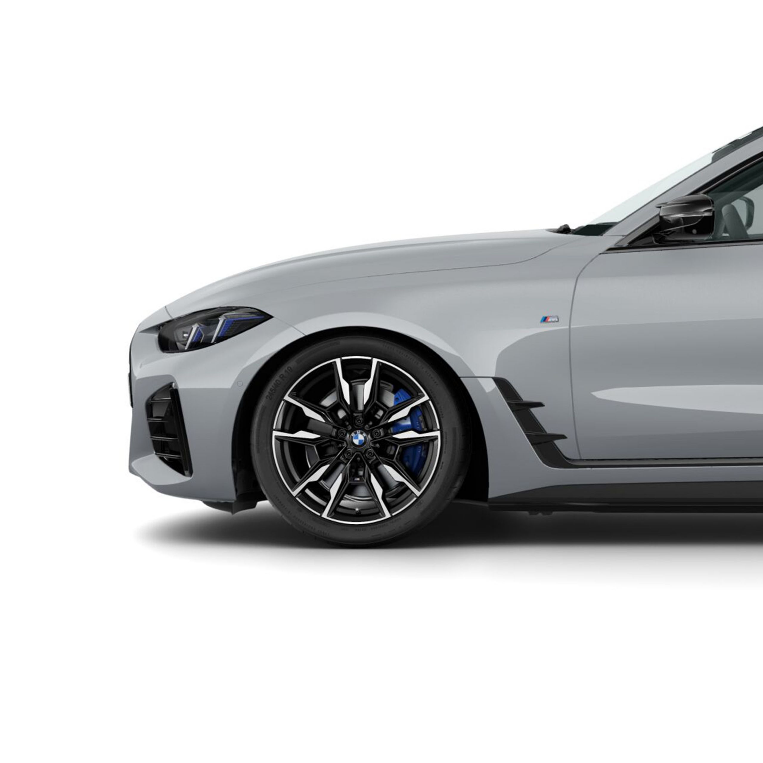 Freio M Sport em vermelho de alto brilho do BMW i4 M50 xDrive.