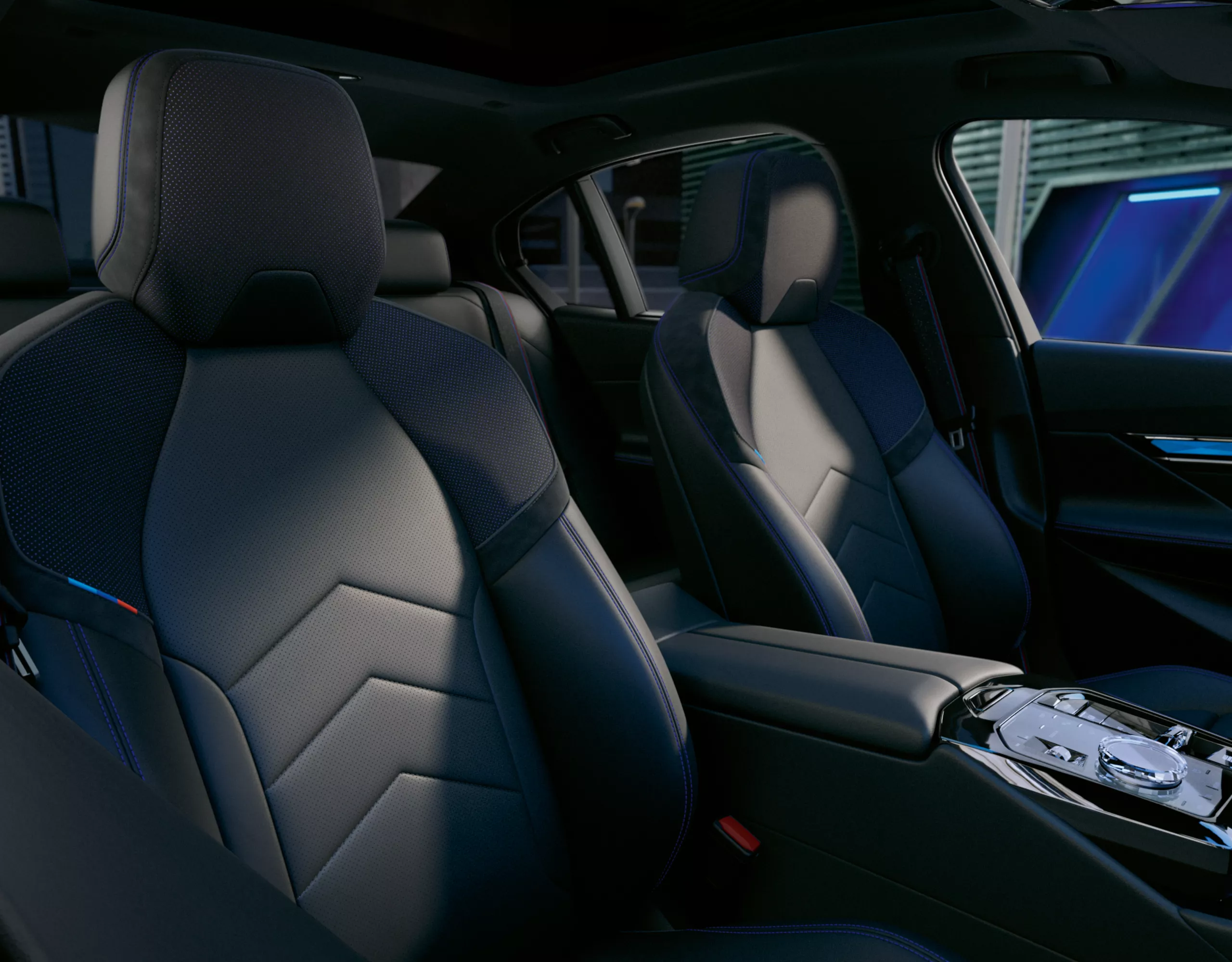 BMW i5 M60 xDrive red interior 