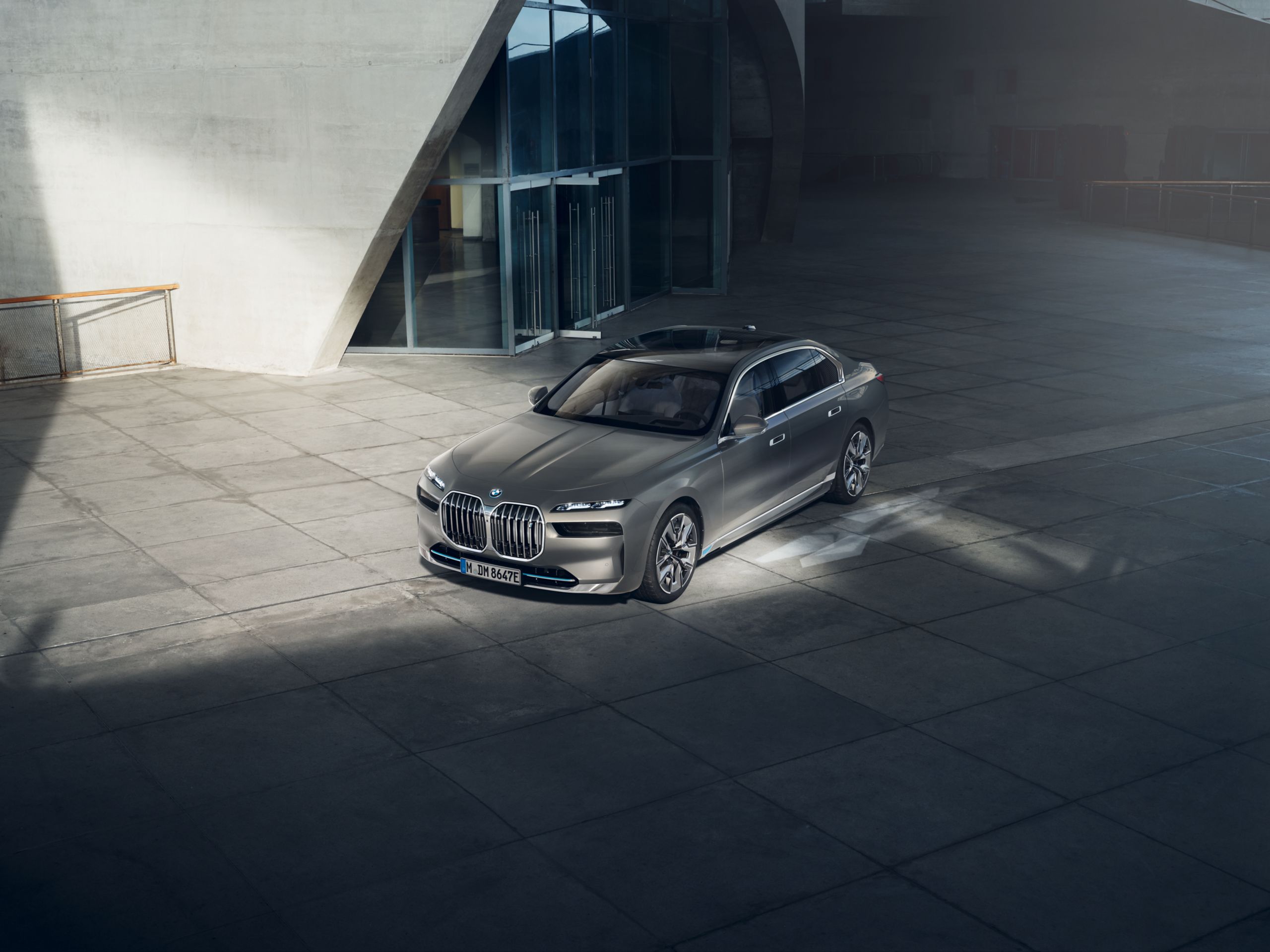 BMW parked on a concrete surface