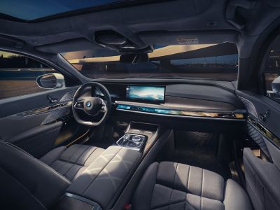 BMW i7 grey interior