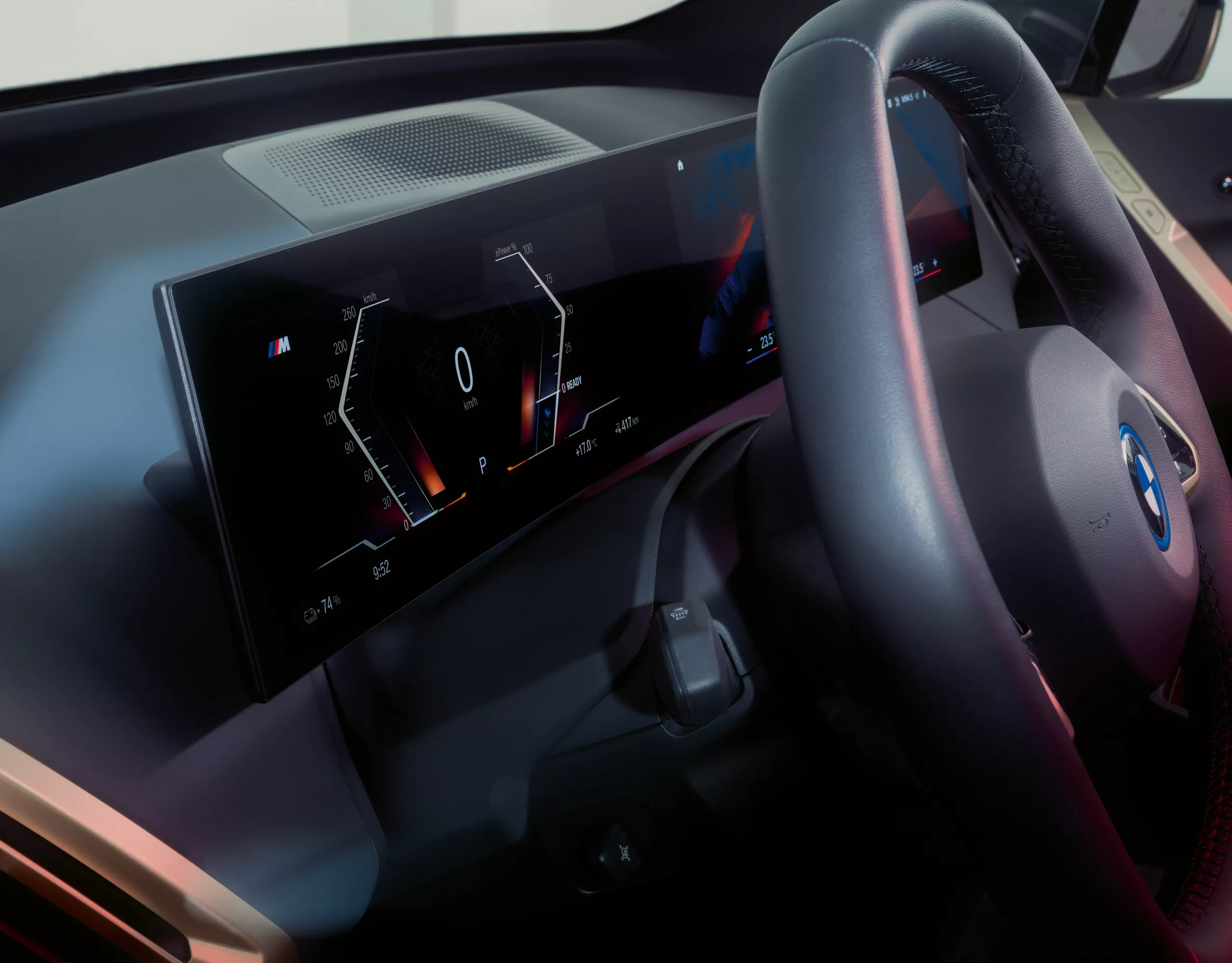 BMW iX M70 black interior