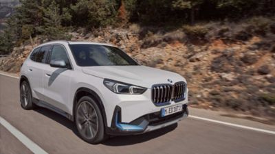 BMW iX1 white front view