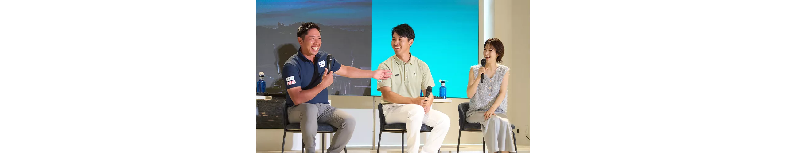 木下稜介選手、堀川未来夢選手、鷲見玲奈さん