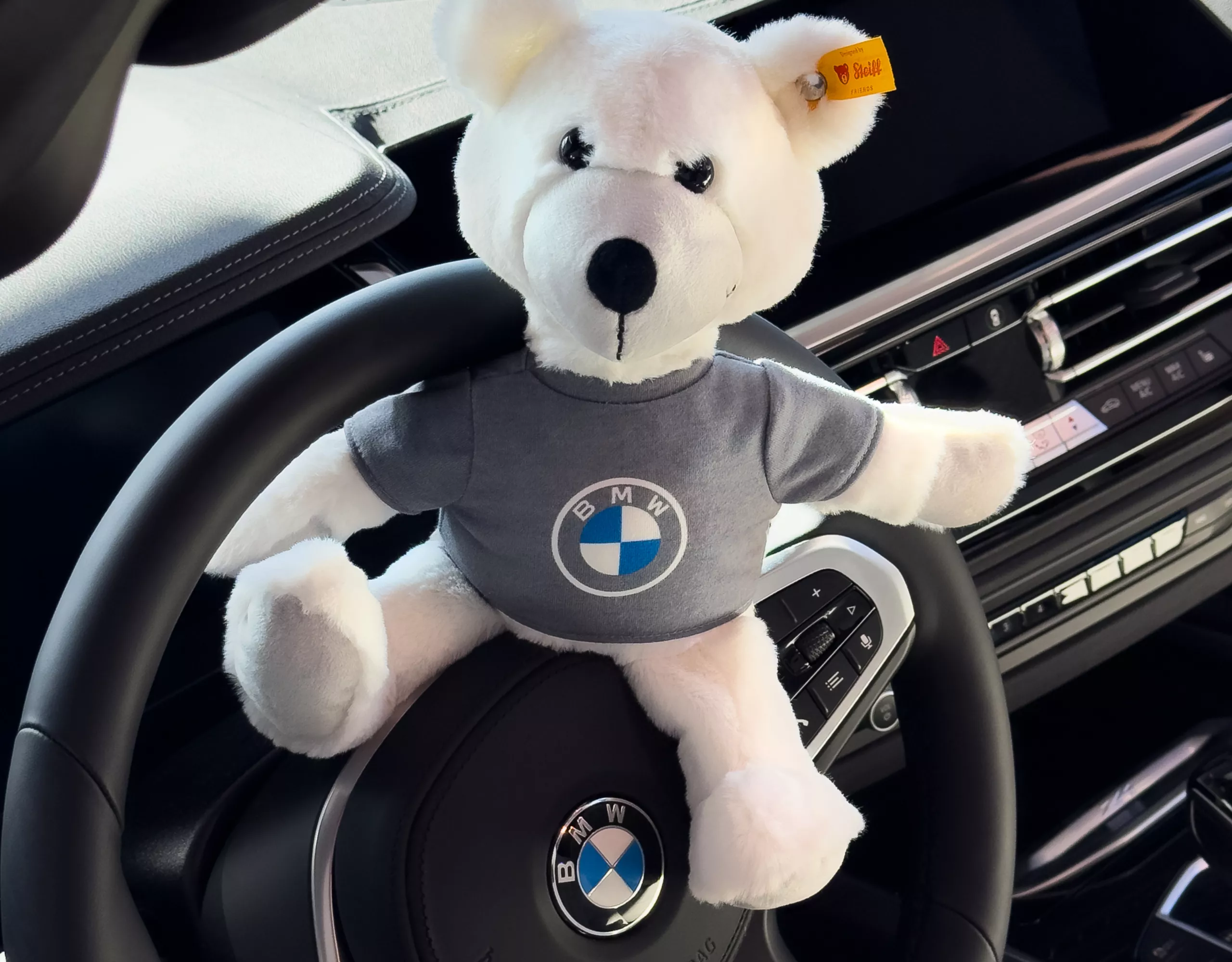 BMW Lifestyle white BMW Steiff teddy for kids