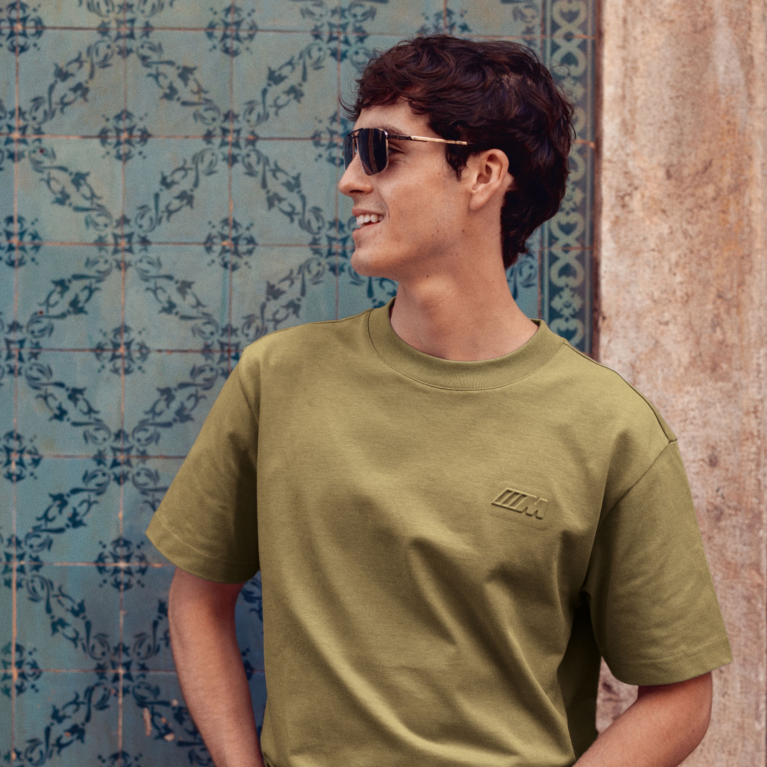 T-shirt BMW Lifestyle M con profili del logo M sul petto