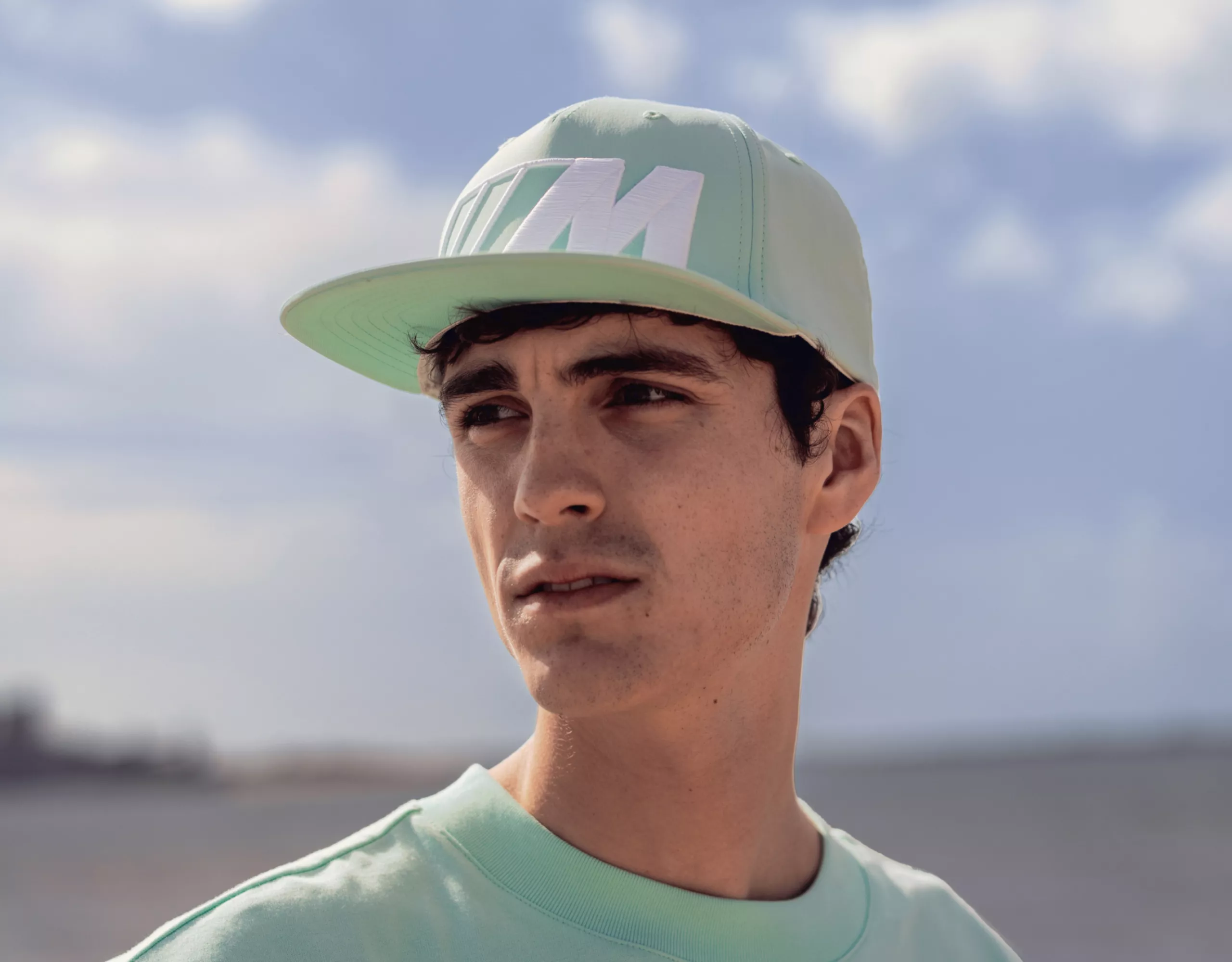 BMW Lifestyle : casquette BMW M turquoise avec logo BMW M blanc