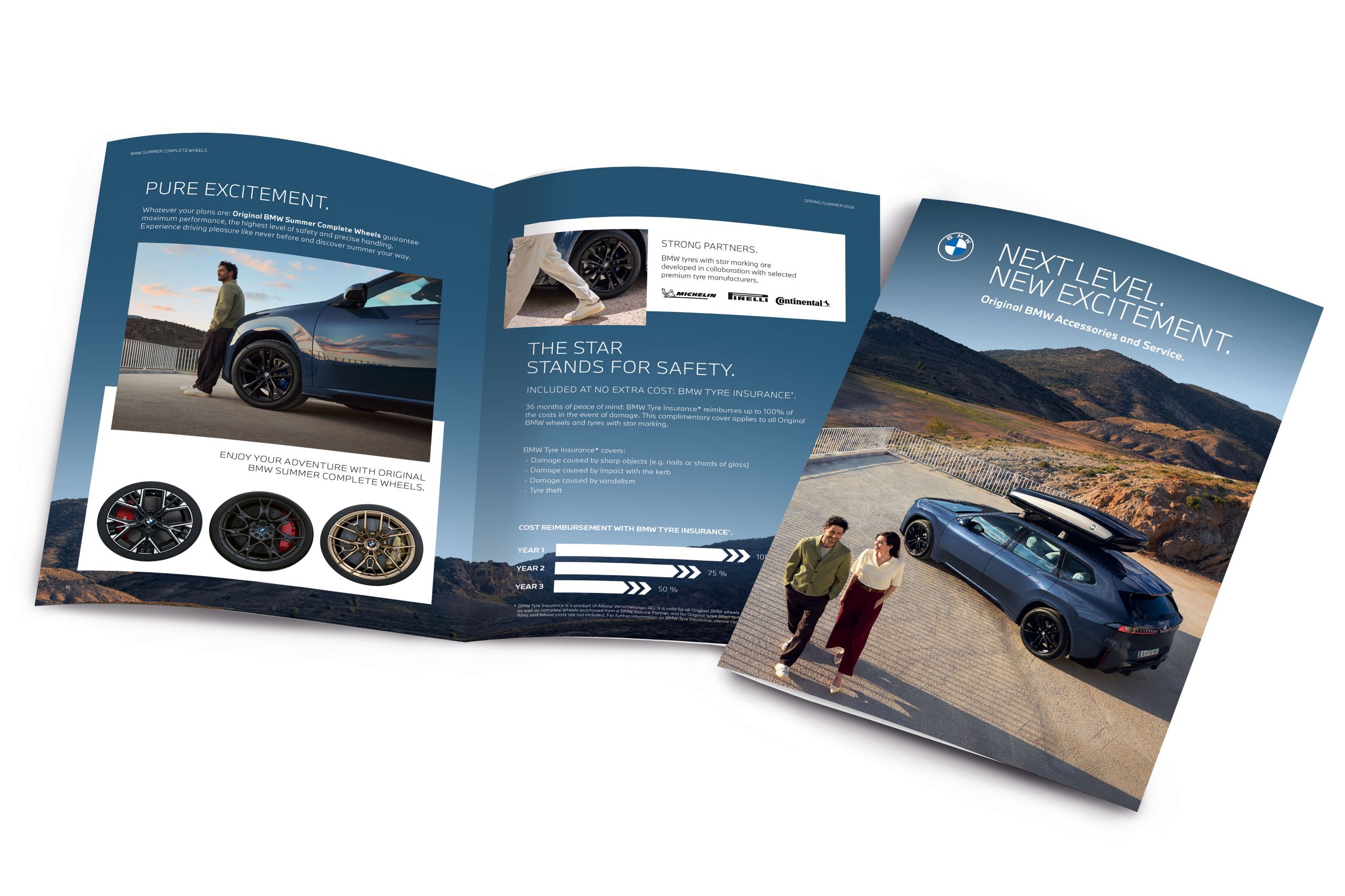 BMW with two bicycles mounted on the rear bike rack is parked on the street