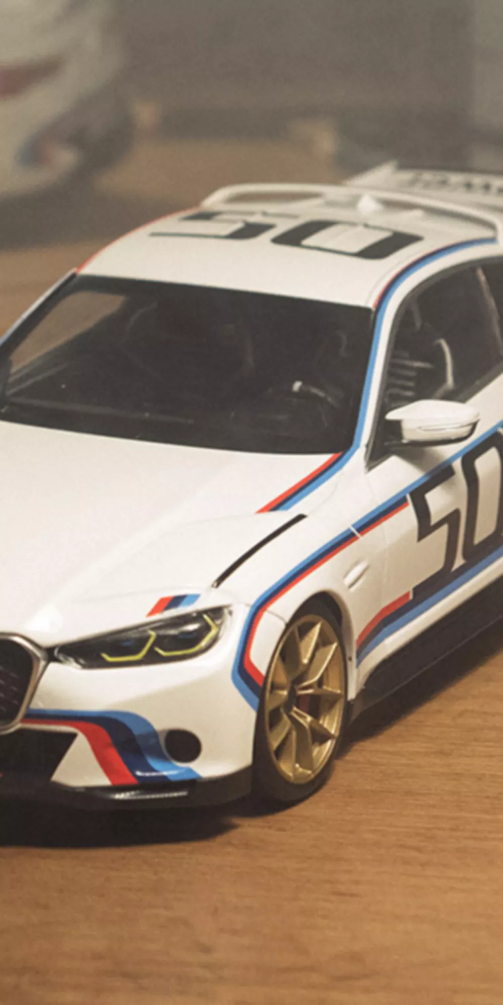 BMW Lifestyle Miniature of a white BMW 3 Series E30