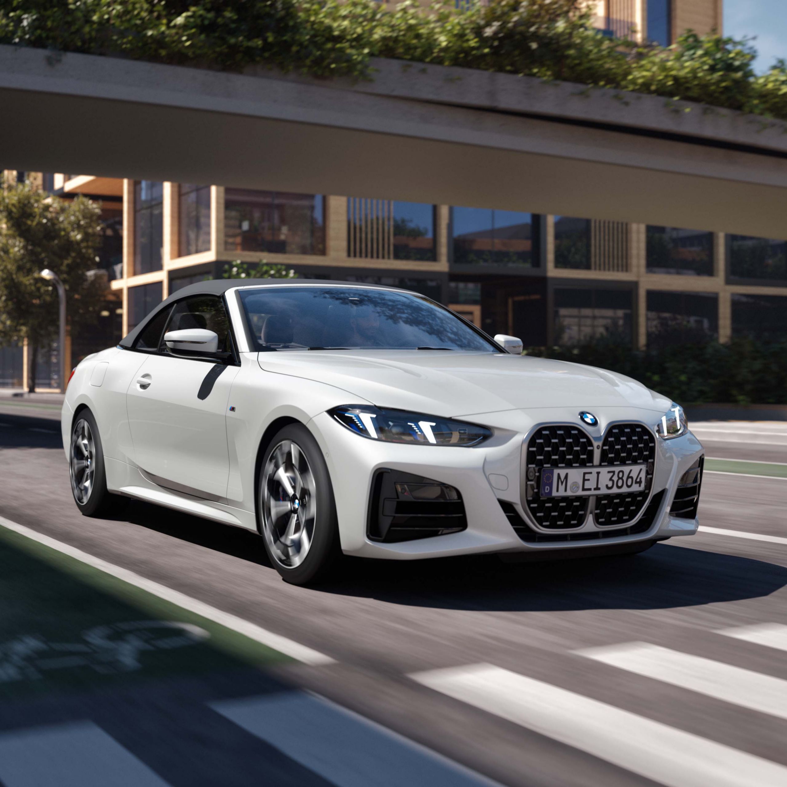 Novo design da grade curva dupla do BMW Série 4 Conversível.