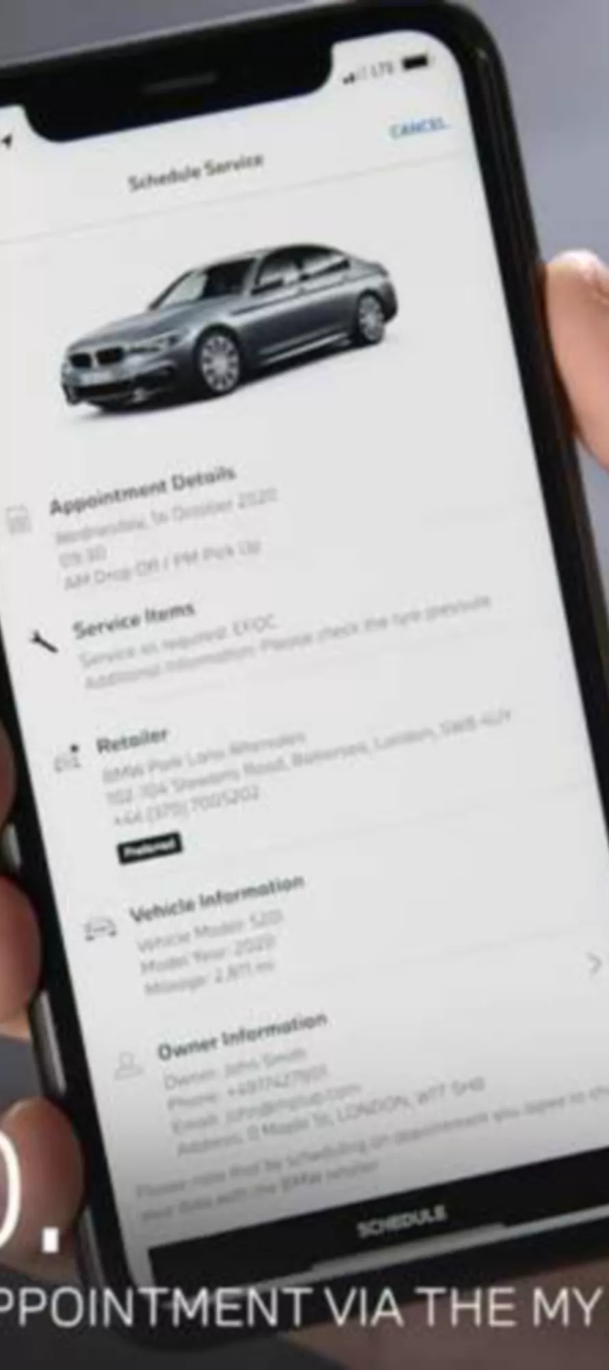 How to schedule a service appointment