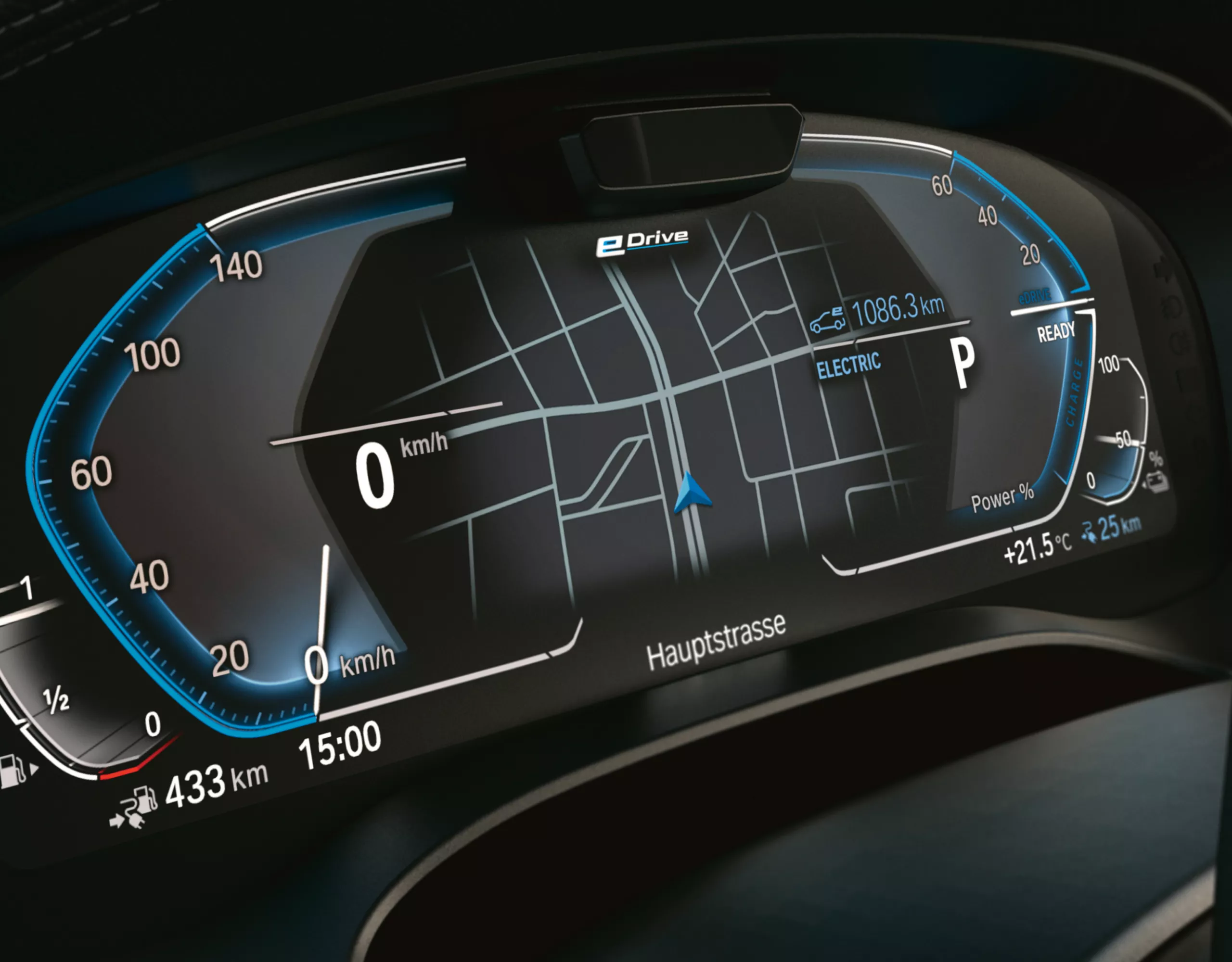 Display toont navigatie met BMW ConnectedDrive