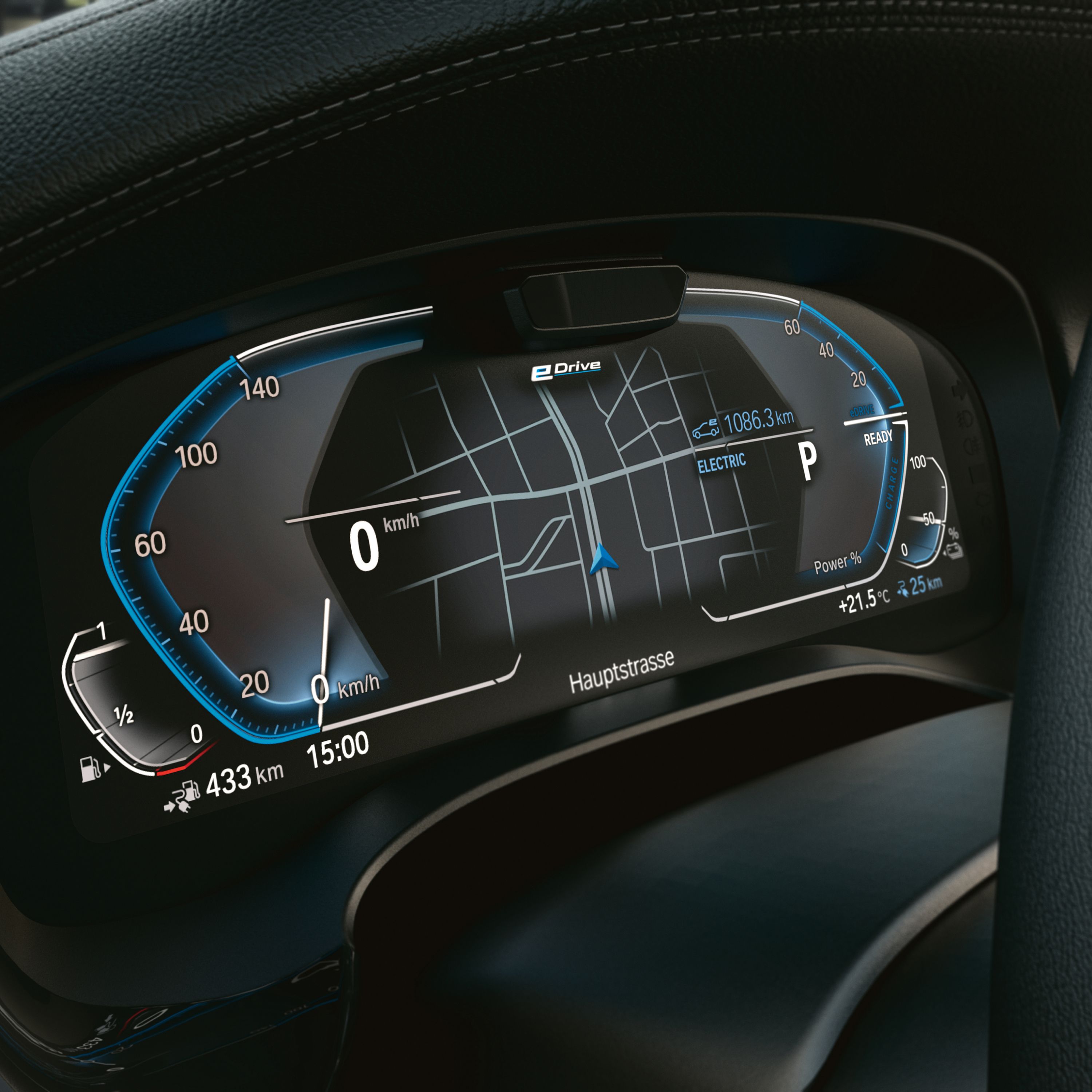 Display shows navigation with BMW ConnectedDrive