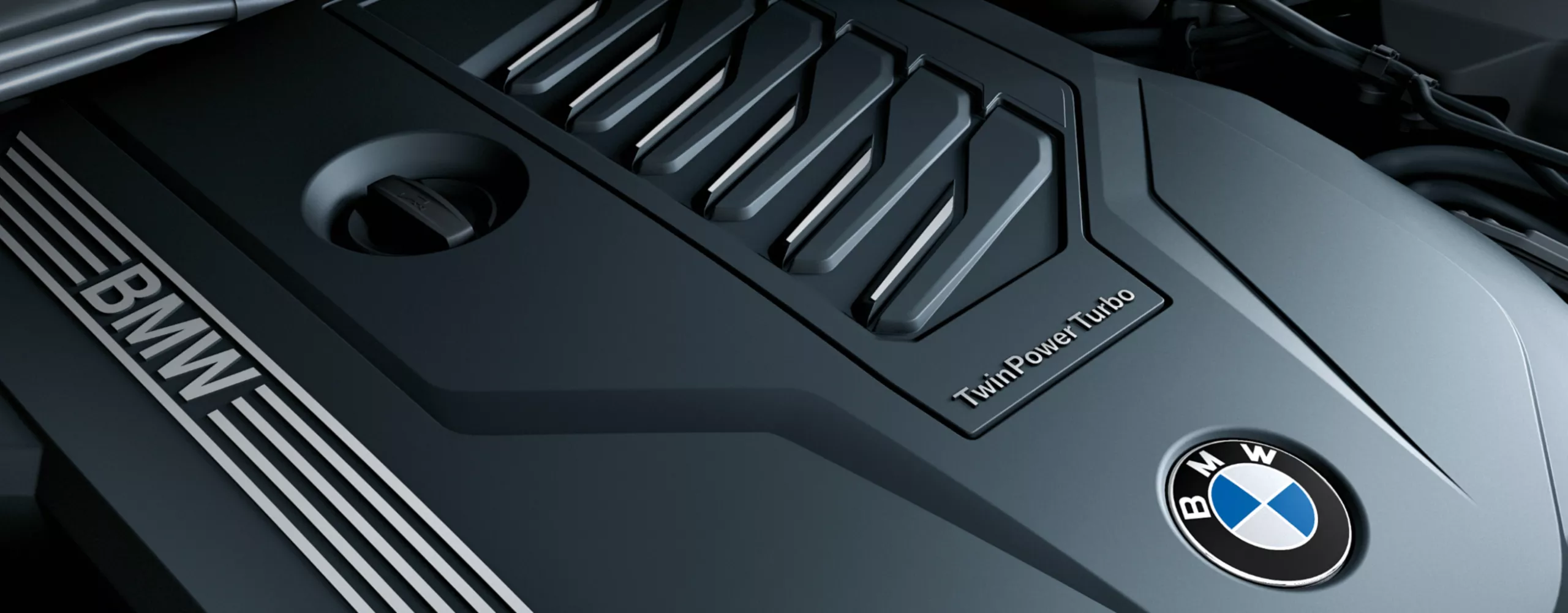Detailweergave van BMW TwinPower Turbo motor