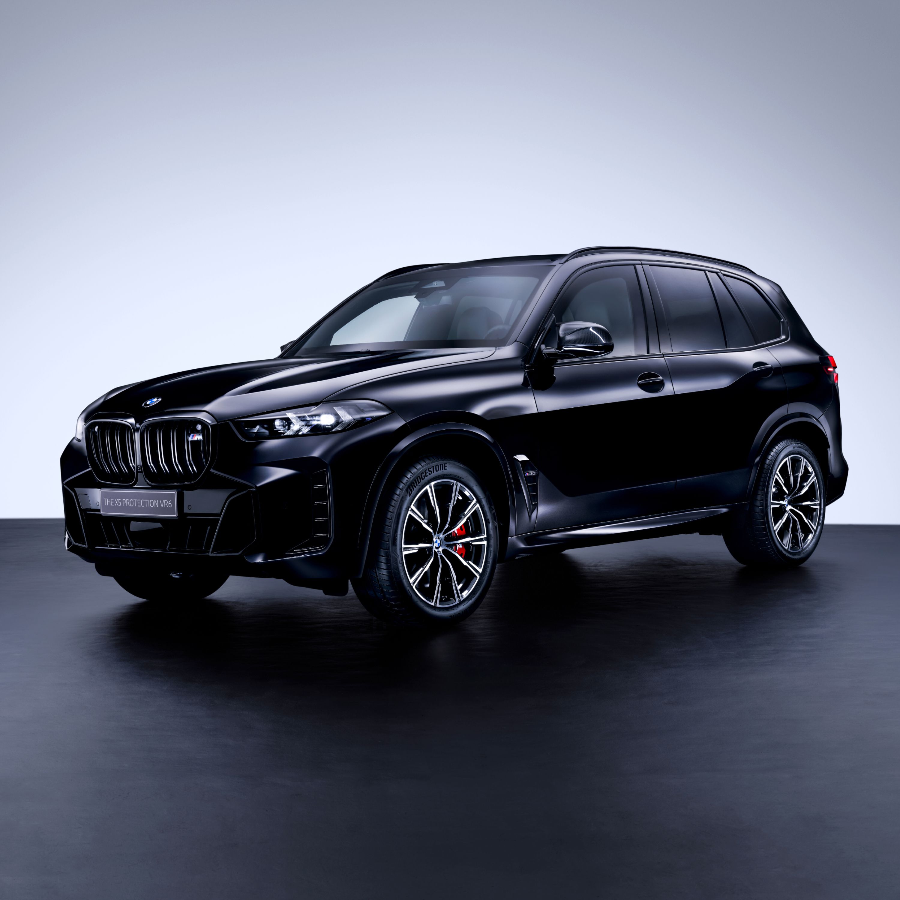 A BMW SUV Protection Vehicle with three-quarters of the side seen from the front