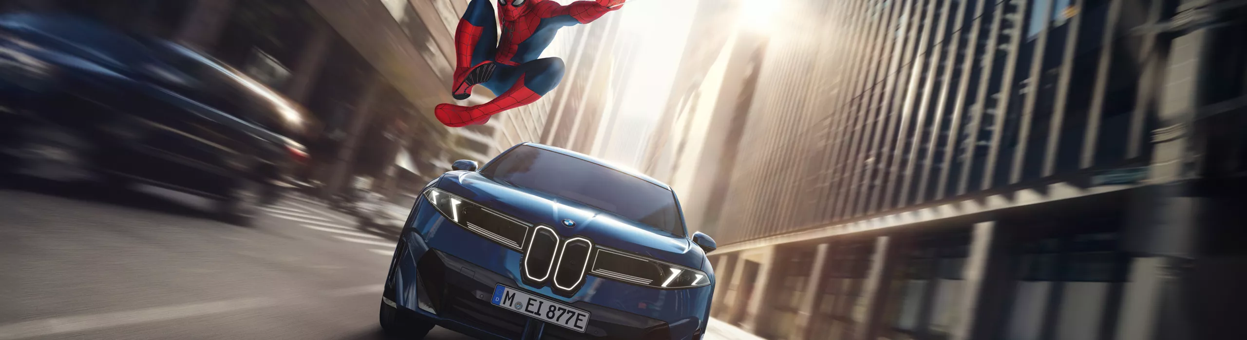 La BMW iX3 dans le film Spider-Man : Brand New Day.