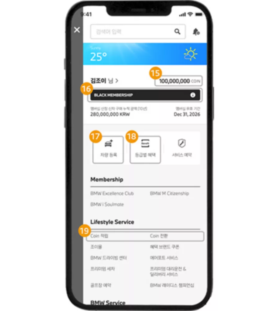 등급 및 BMW Coin 안내