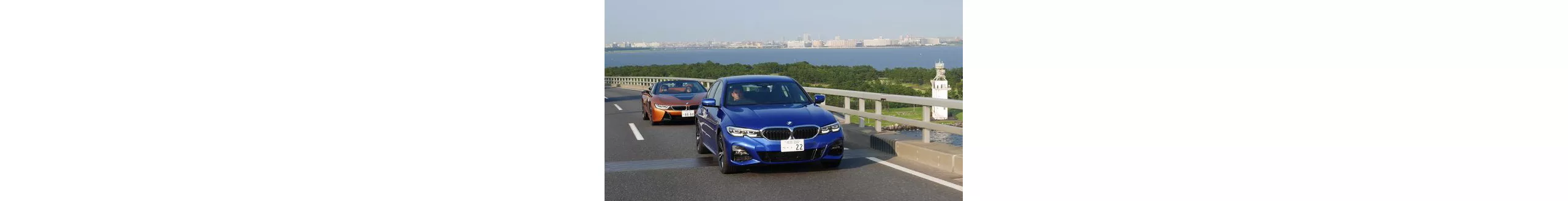 先導車付き試乗。
