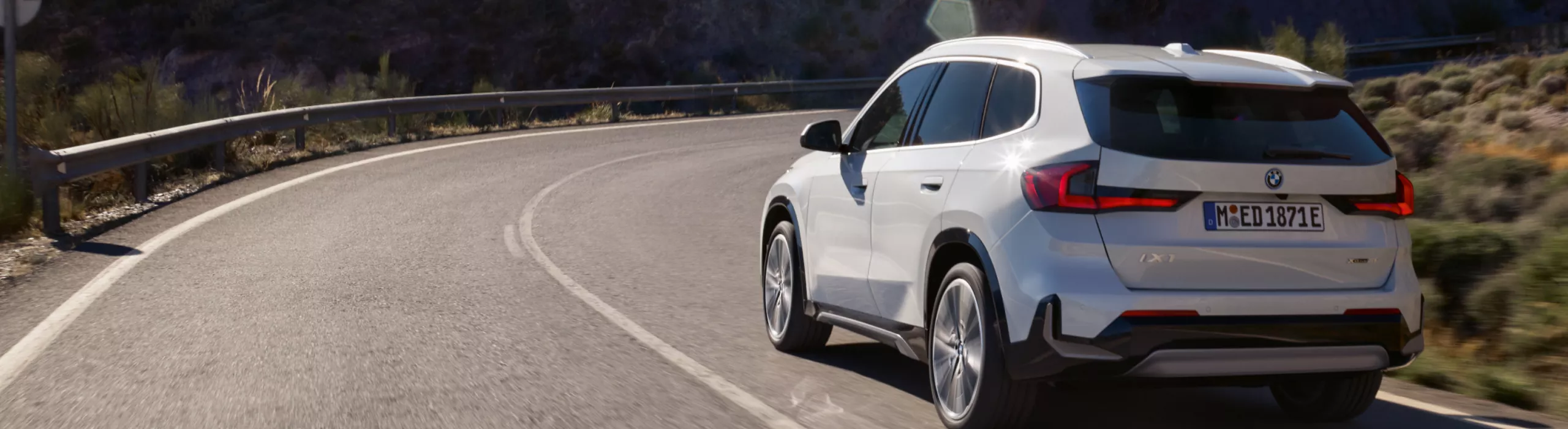 Exterior of the BMW iX1 rear view