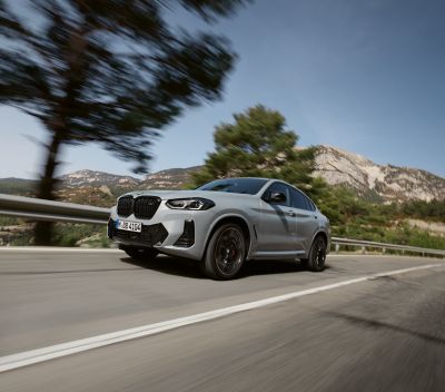 BMW X4 grey front view 