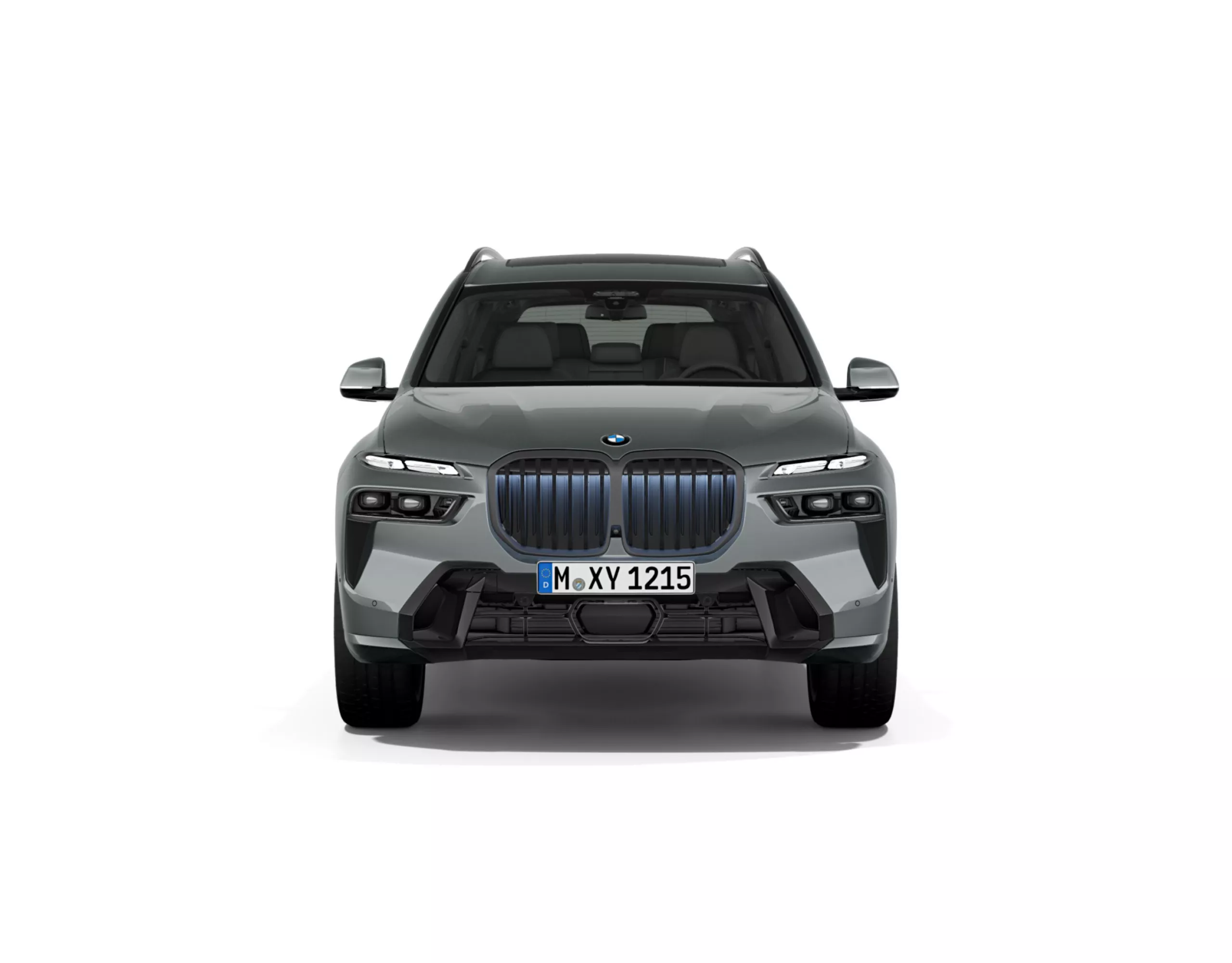 Vista frontal do BMW X7.