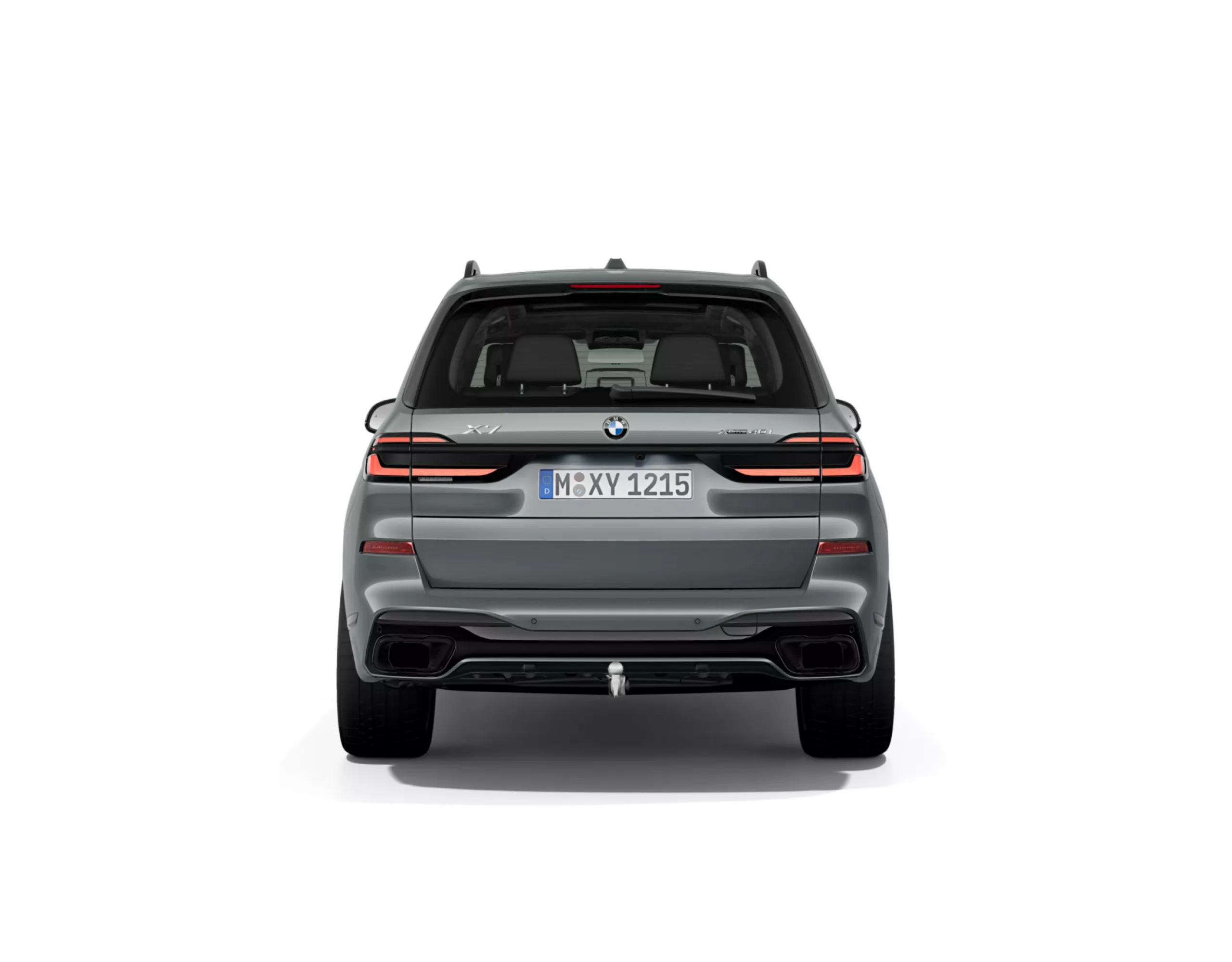 Vista traseira do BMW X7.