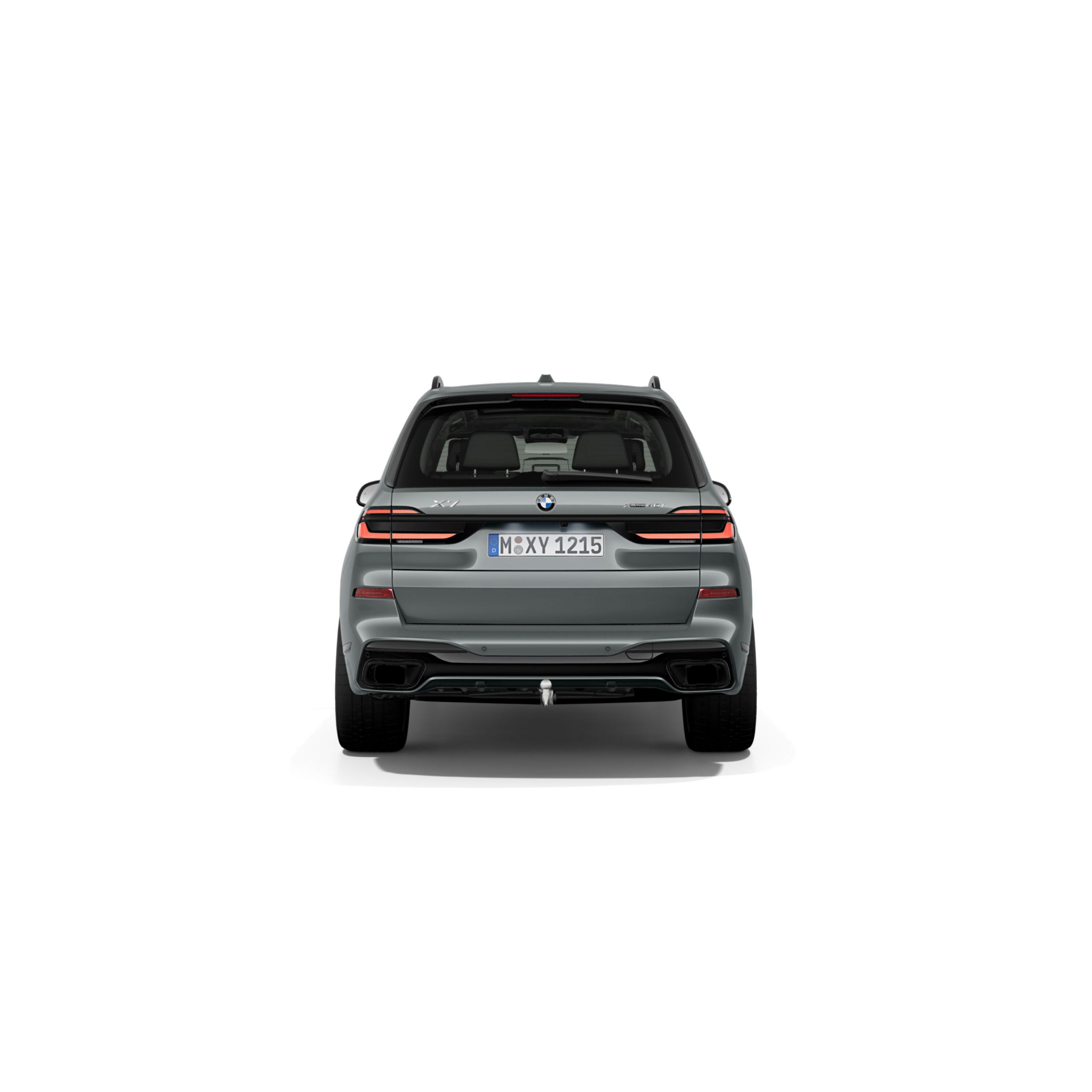 Vista traseira do BMW X7.